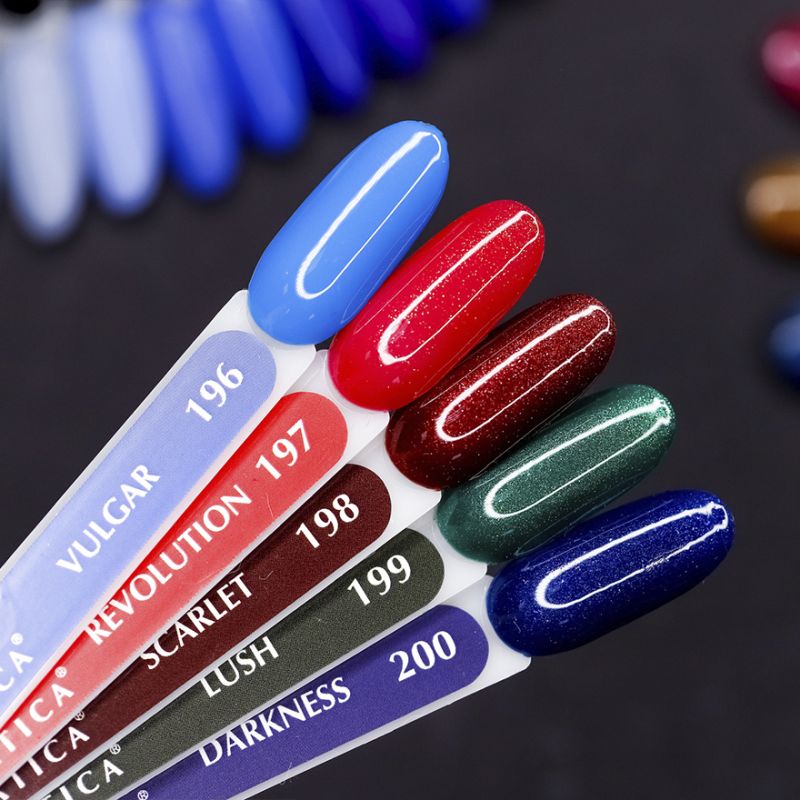 Gel varnish Atica Vulgar GPM196 (blue jeans, enamel), 7.5 ml