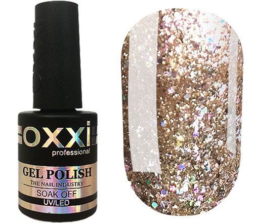 OXXI Гель-лак для ногтей Star Gel №009 (светлый золотисто-коричневый, с блестками и слюдой), 10 мл