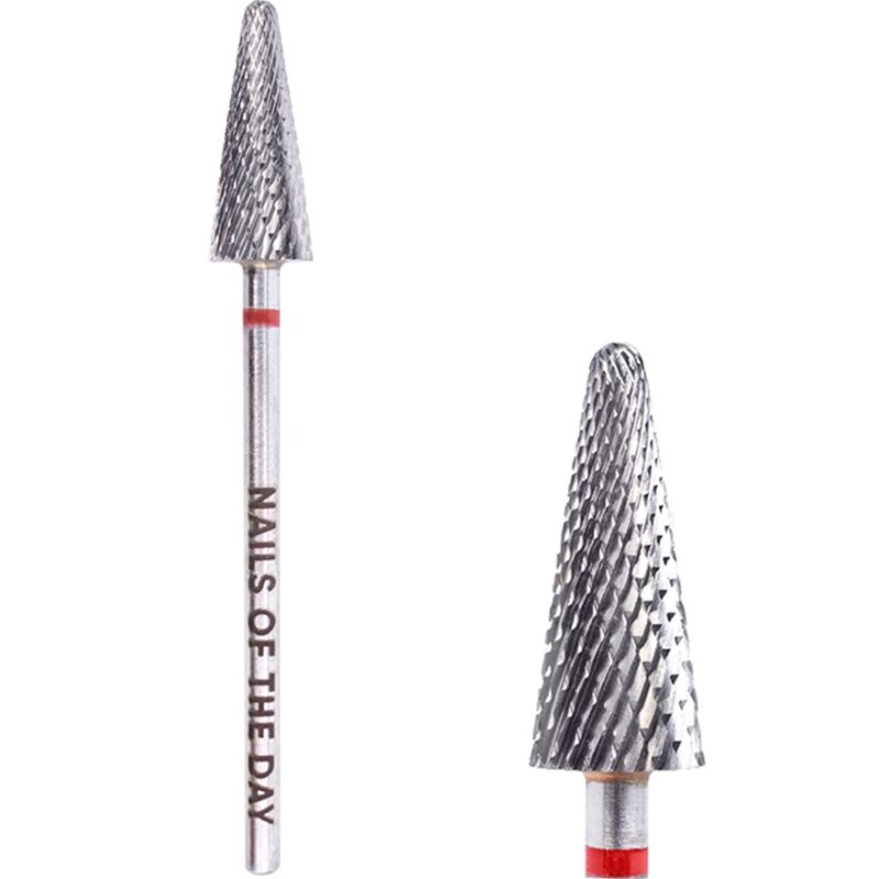 Nails Of The Day cutter carbide cone 6*15 mm, red