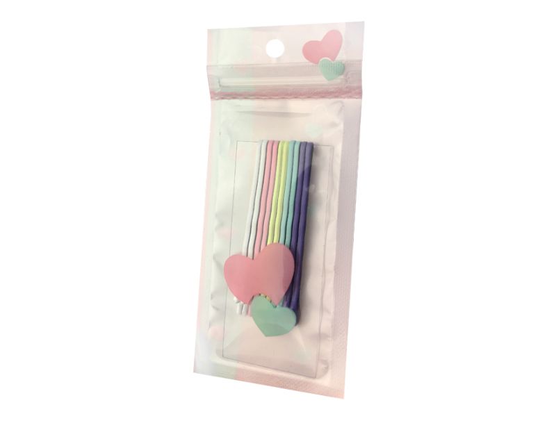 Multicolored invisible pins No. 4, 5.5 cm wavy (10 pcs)