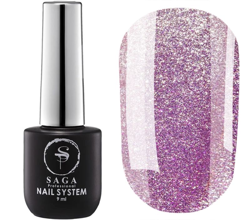 SAGA professional gel polish CAT SHINE 04 (pink-lilac), 9 ml