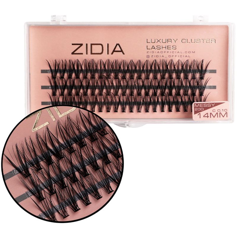 ZIDIA Cluster lashes Ресницы-пучки 20D MESSY C 0,10 (3 ленты, размер 14 mm)
