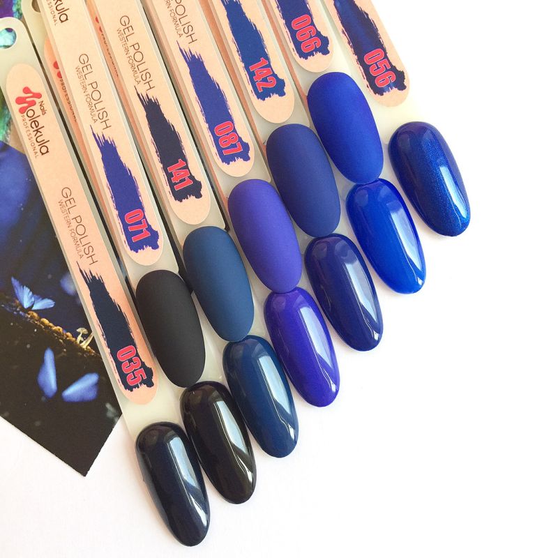Gel Polish Molekula No. 066 (blue, stained glass), 6 ml