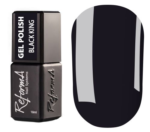 ReformA gel varnish, Black King (black, enamel), 10 ml