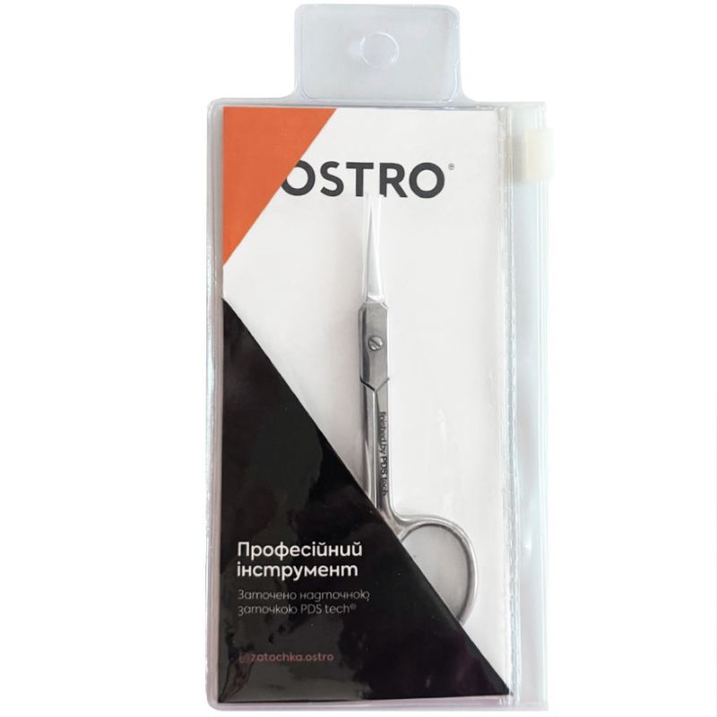 OSTRO professional cuticle scissors, tapered, 21-25 mm