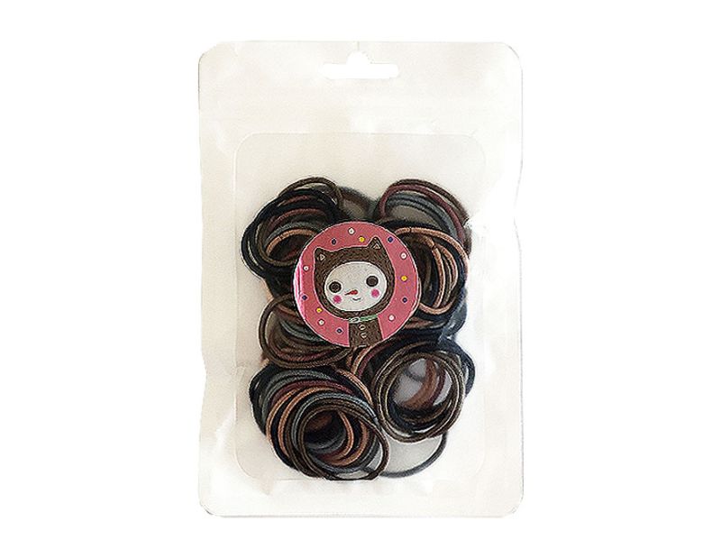 2.5 cm - shiny - 90 pcs - multicolored nude