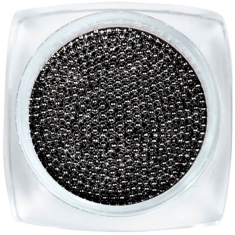 Komilfo бульонки (металлические) black nickel, 0,8 мм, 6 грамм