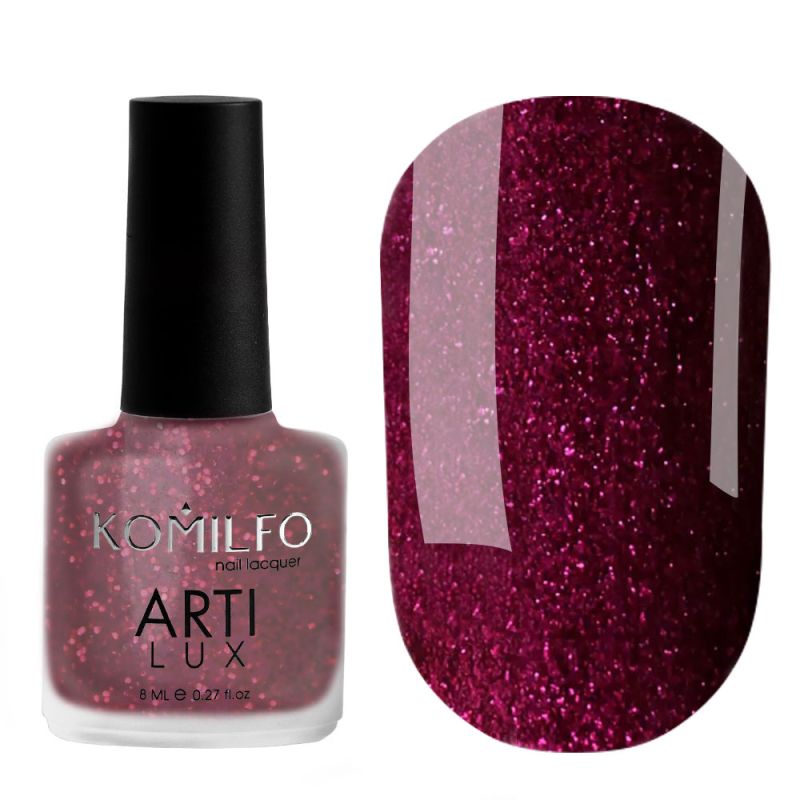 Лак для ногтей Komilfo ArtiLux 024 (рубиновый, эмаль), 8 мл