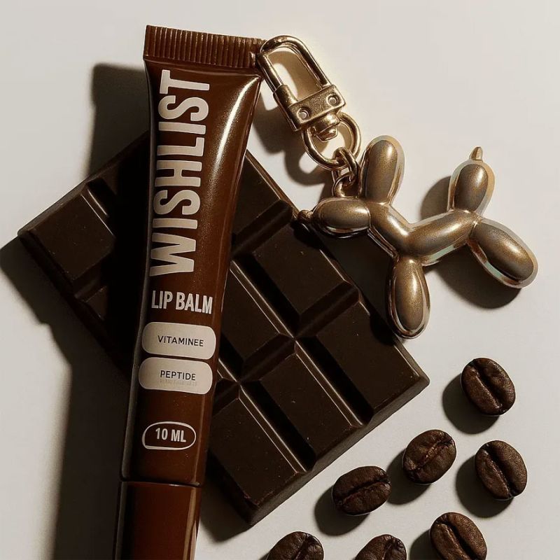 WISHLIST Бальзам-блиск для губ Lip Gloss Balm - Espresso Noir + Іграшка-брелок, 10 мл