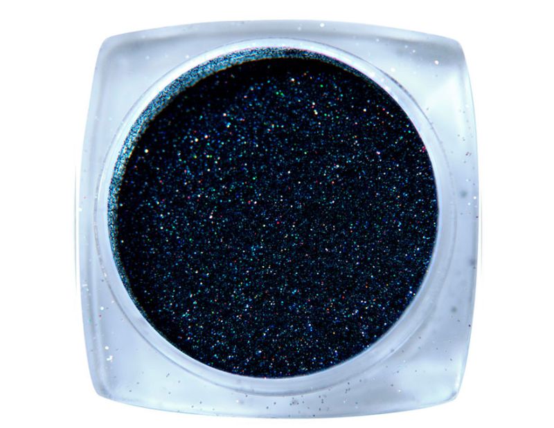 Komilfo spangles 001, size 0.1 mm, (black, hologram), 2.5 g