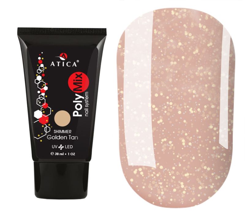 Atica Полигель Polymix Golden Tan Shimmer, 30 г