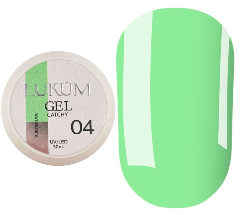 Lukum Гель для ногтей Builder Gel Catchy №04 (Lime), 30 мл