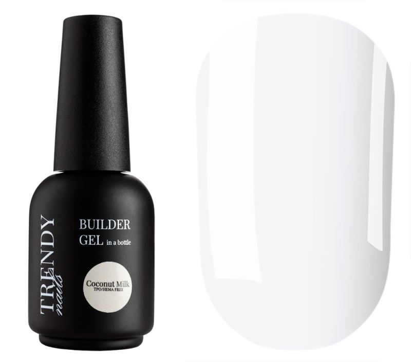 Trendy Nails Гель для ногтей Builder Gel in a bottle Coconut Milk HEMA/TPO free, 15 мл