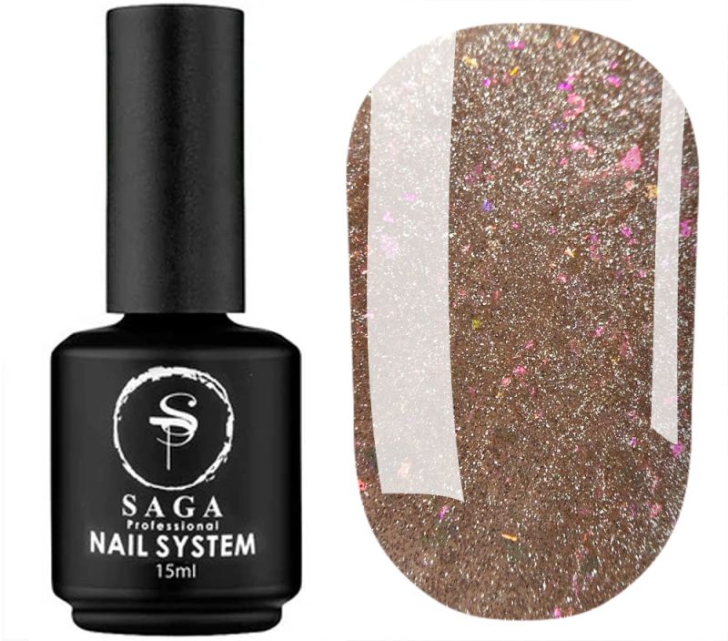 SAGA professional gel polish CAT SHINE 07 (bronze), 15 ml