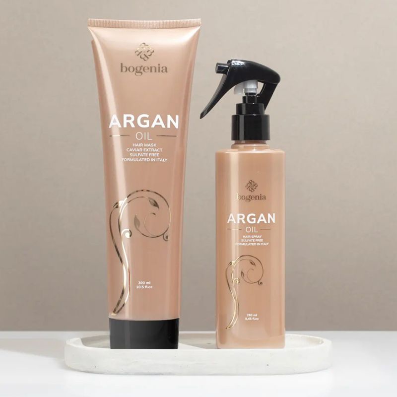 BOGENIA Hair mask with Argan Oil & Caviar Extract, 300 ml