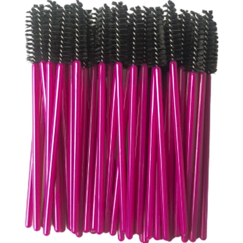 nylon - 50 pcs - black on raspberry base