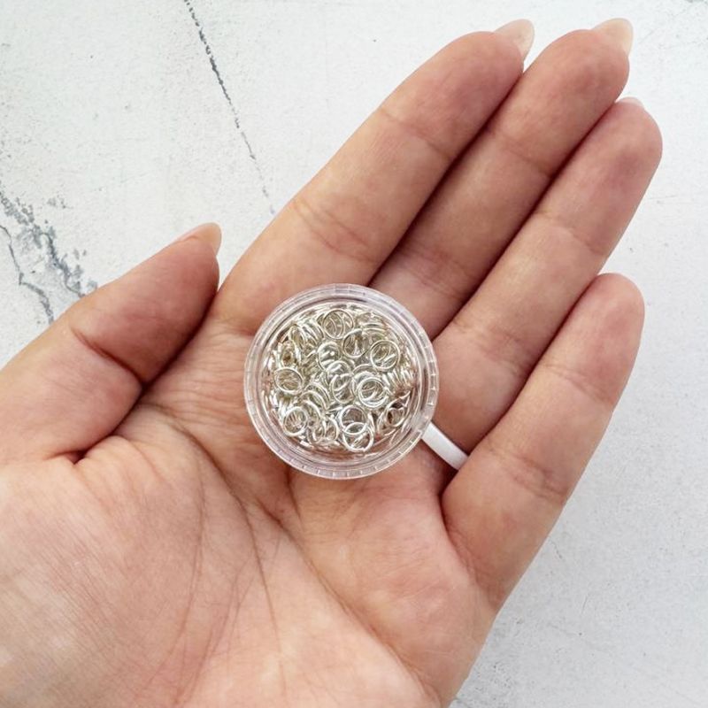 Пирсинг для ногтей White Silver, 5 мм