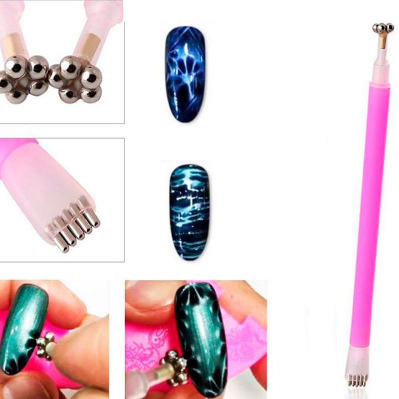 Ручка-магнит для 5D Cat Eye, двухсторонняя, розовая