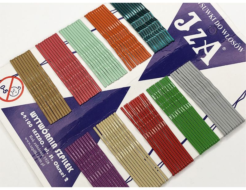 JZA colored invisible pins No. 2 6 cm wavy (100 pcs)