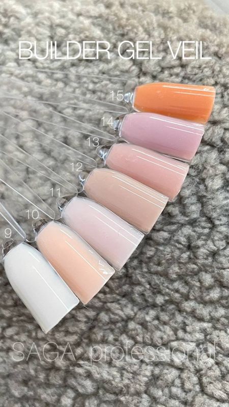 SAGA professional Builder Gel Veil 15 (карамельный), 15мл