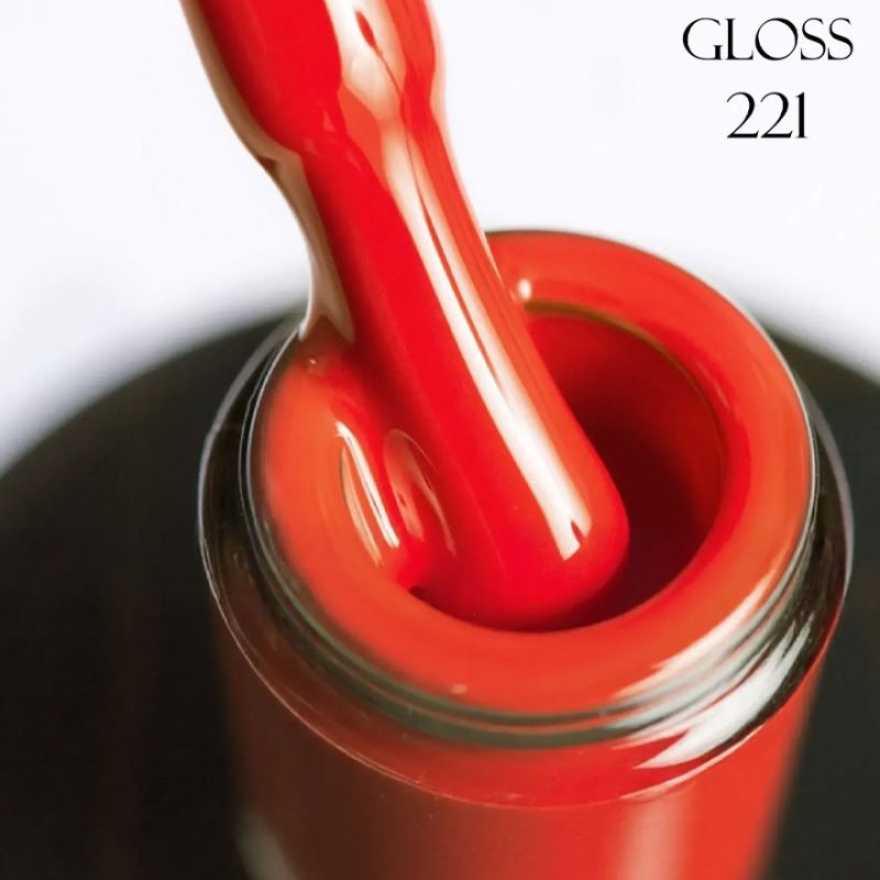 Гель-лак GLOSS 221 (морквяний), 11 мл