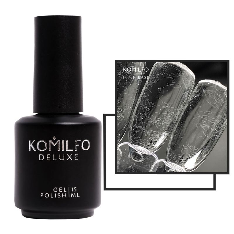 Komilfo Fiber Base - base for nails with nylon fibers, 15 ml