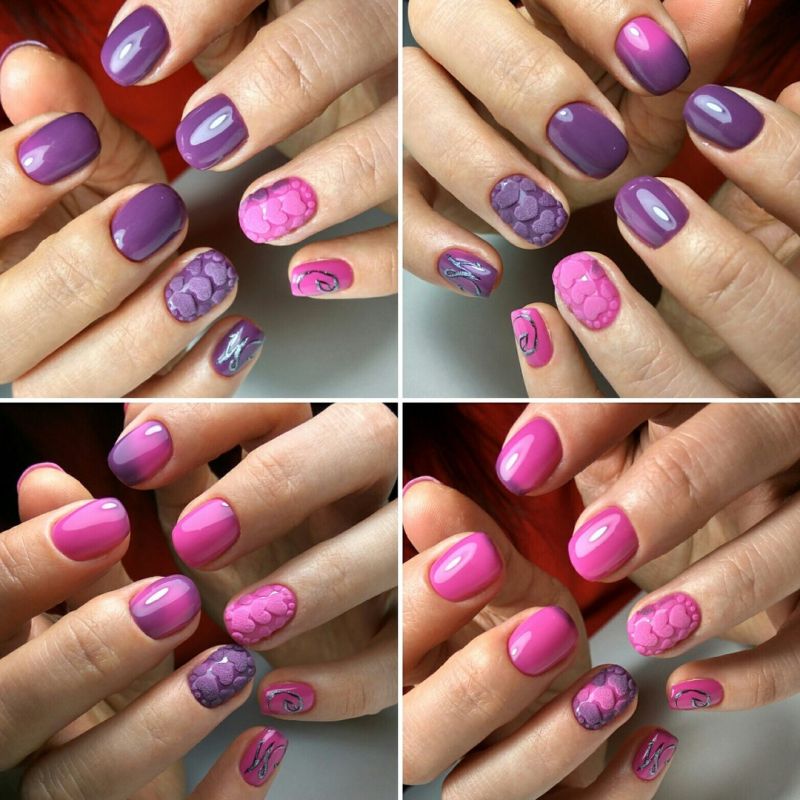 Gel Polish Komilfo DeLuxe Termo C007 (eggplant, when heated - muted, dark pink), 8 ml