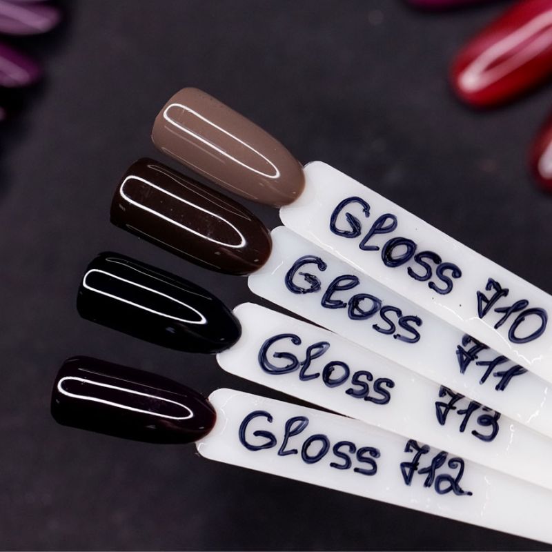 Гель-лак GLOSS 711 (холодний коричневий), 11 мл