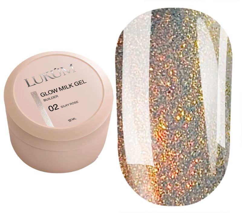Lukum Гель для ногтей New Glow Milk Gel №02, 15 мл