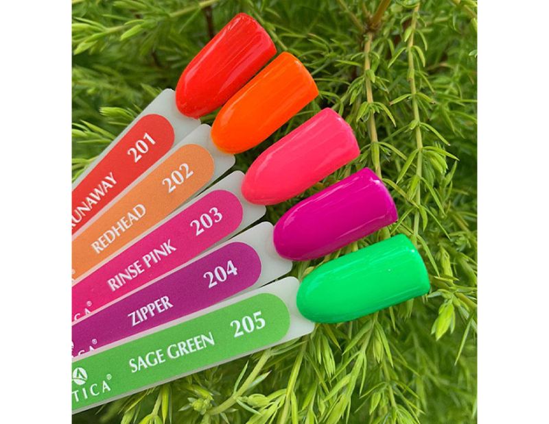 Gel polish Atica GPM 201 Runaway (coral, neon), 7.5 ml