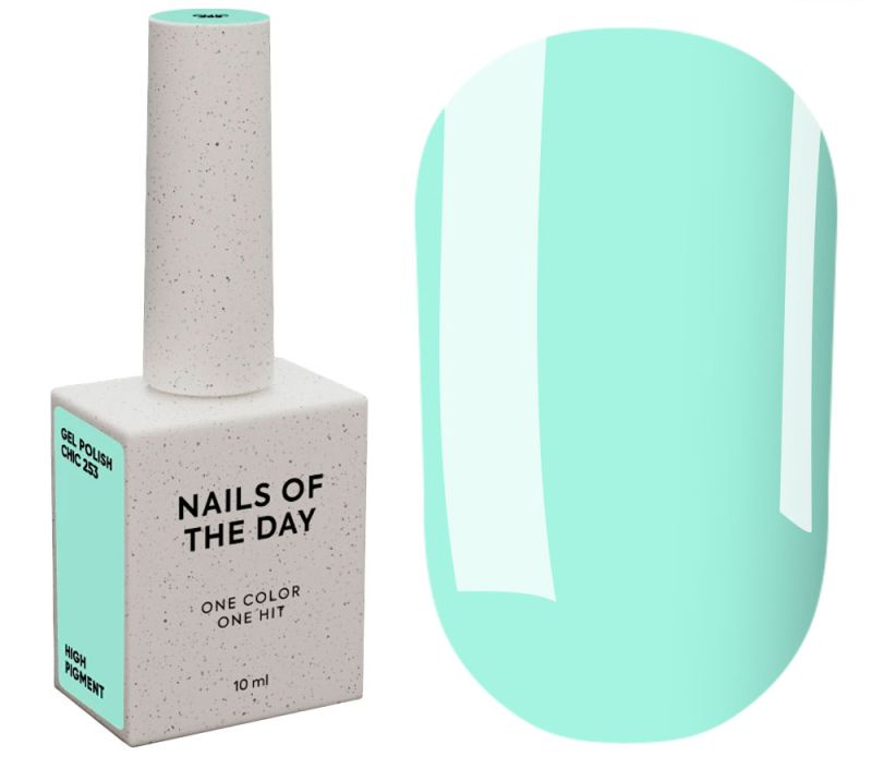 Nails Of The Day Гель-лак для нігтів Chic 253 (пастельно-бірюзовий), 10 мл
