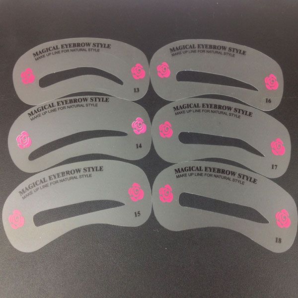Set of stencils for eyebrows 24 shapes