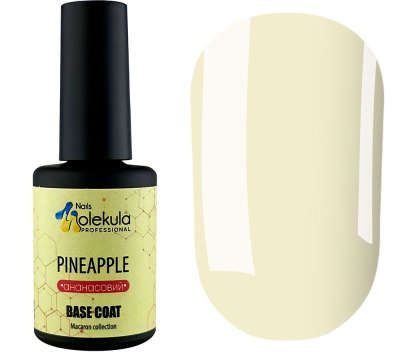 Molekula База для ногтей Base Colour Pineapple (ананасовый), 12 мл