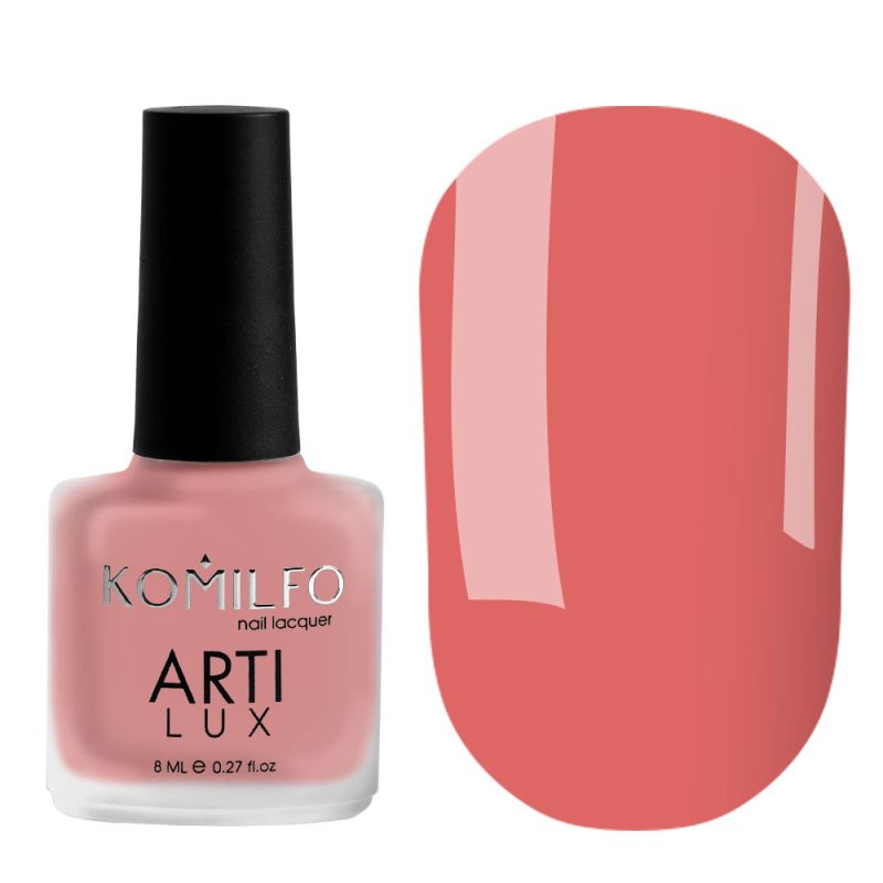 Nail polish Komilfo ArtiLux 017 (muted coral pink, enamel), 8 ml