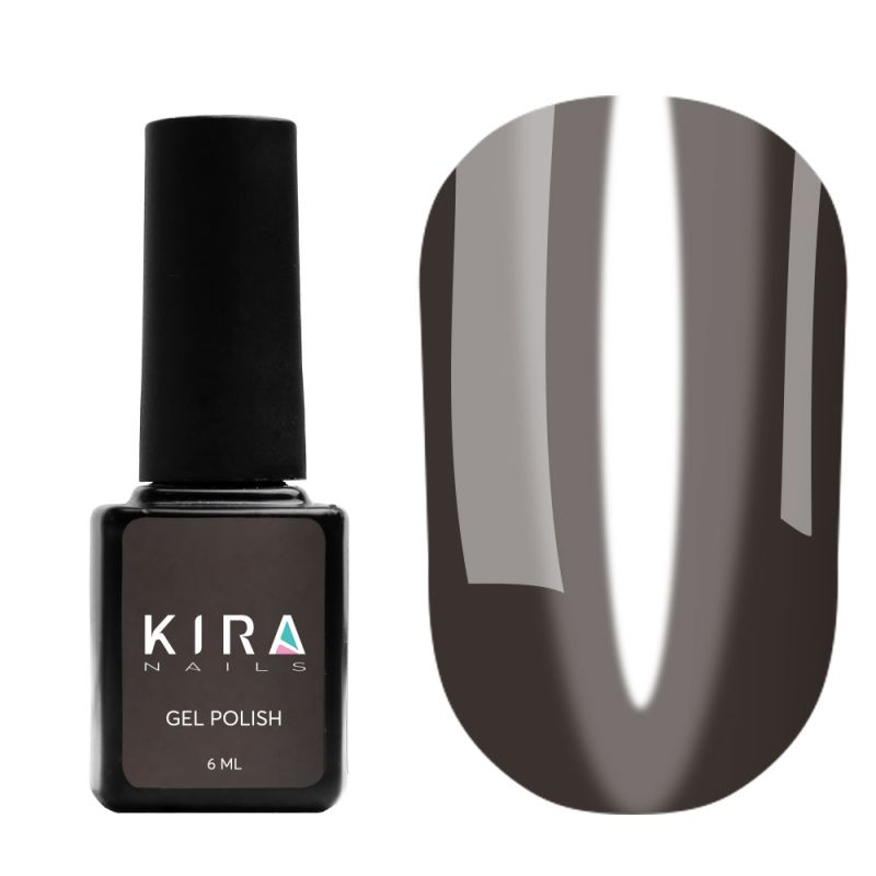 Kira Nails Vitrage gel varnish No. V18 (black, stained glass), 6 ml