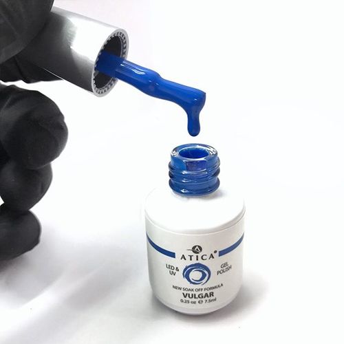 Gel varnish Atica Vulgar GPM196 (blue jeans, enamel), 7.5 ml