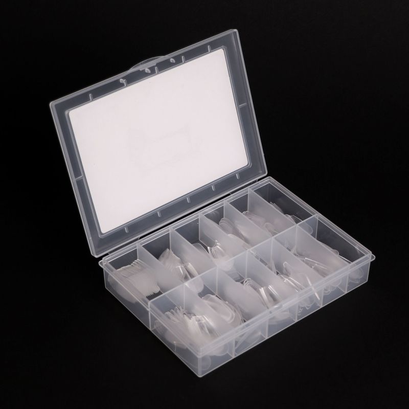 Komilfo SoFast Nail Forms Ballerina Medium - gel forms for extension, 240 pcs