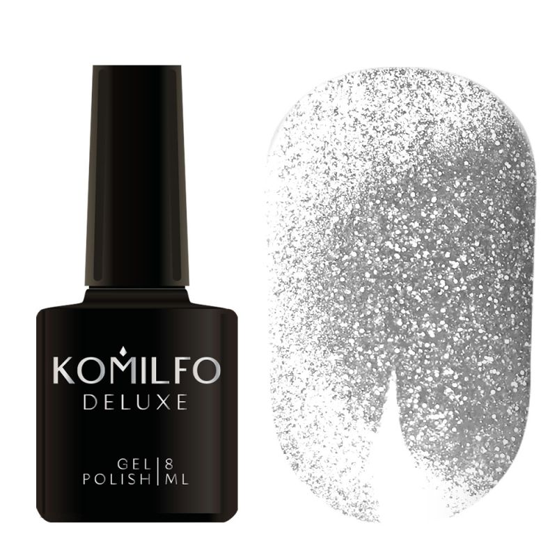 Gel polish Komilfo Luminous Cat Eye 002 (silver), 8 ml
