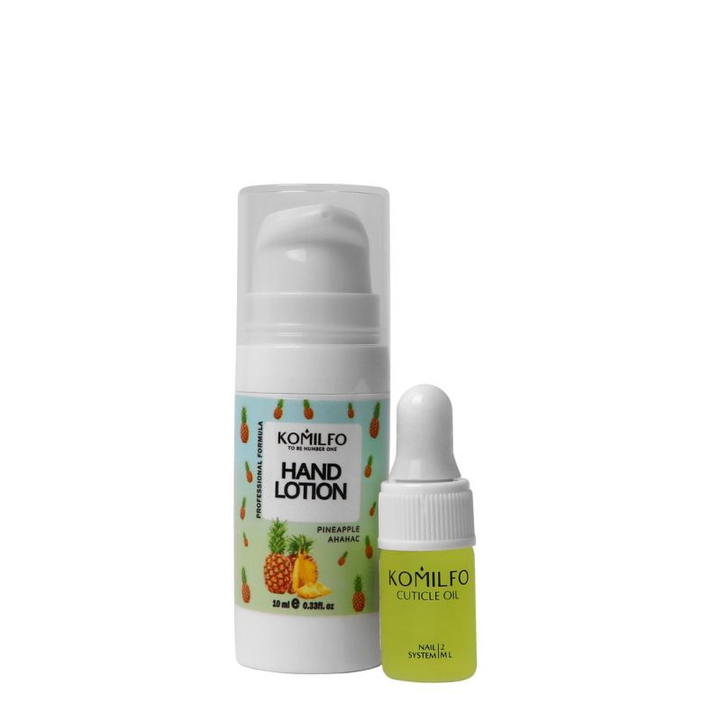 Komilfo Gift Hand Lotion Pineapple, 10 мл и масло для кутикулы, 2 мл