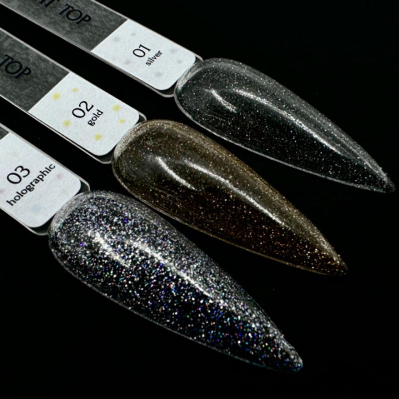 ADORE Flashlight top coat - non-sticky reflective top coat with UV filter, 7.5 ml