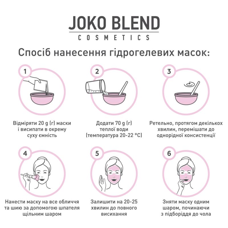 JOKO BLEND Hydrogel mask Youthful Elixir, 20 g