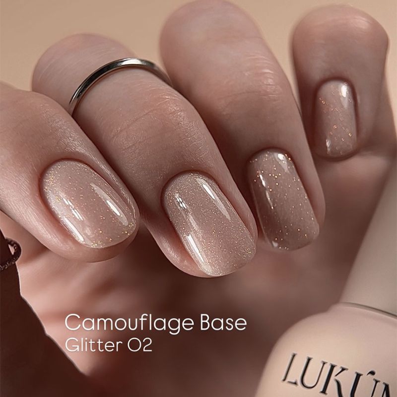 Lukum База для ногтей Glitter cover base 02, 30 мл