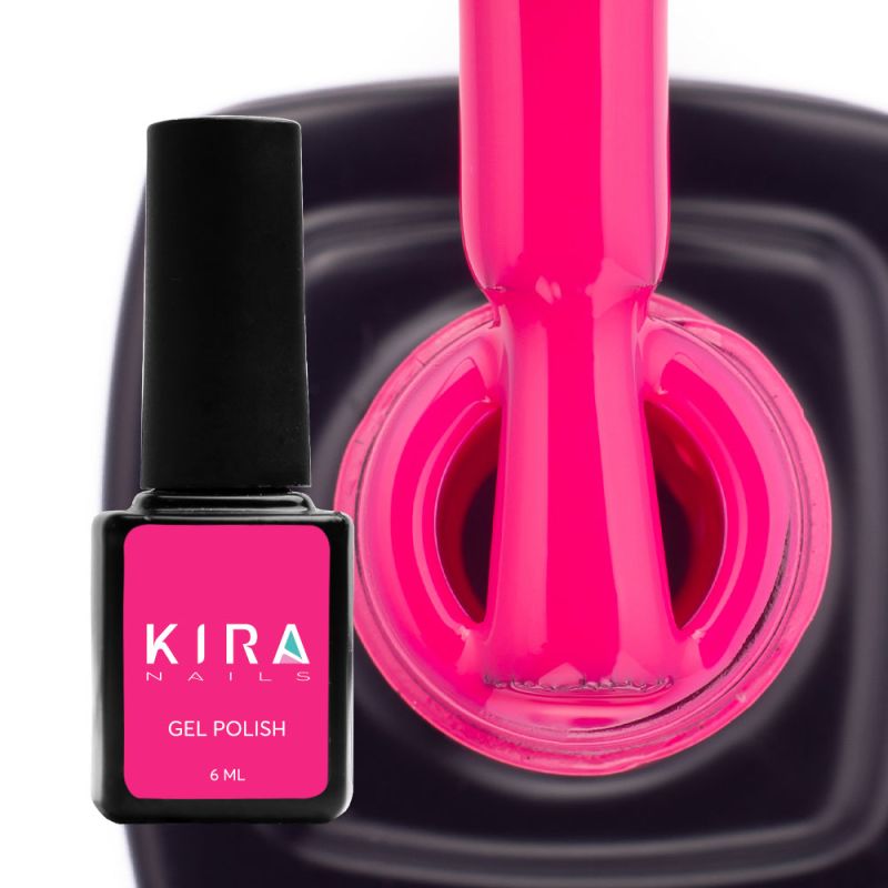 Kira Nails gel-varnish No. 165 (fuchsia, enamel), 6 ml