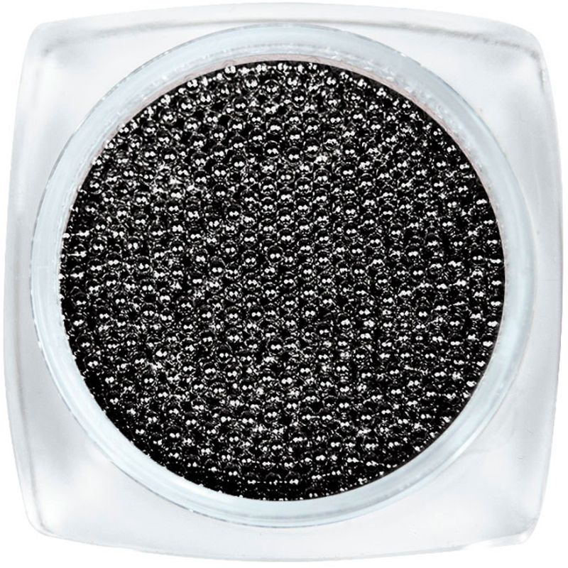 Komilfo бульонки (металлические) black nickel, 1 мм, 6 грамм