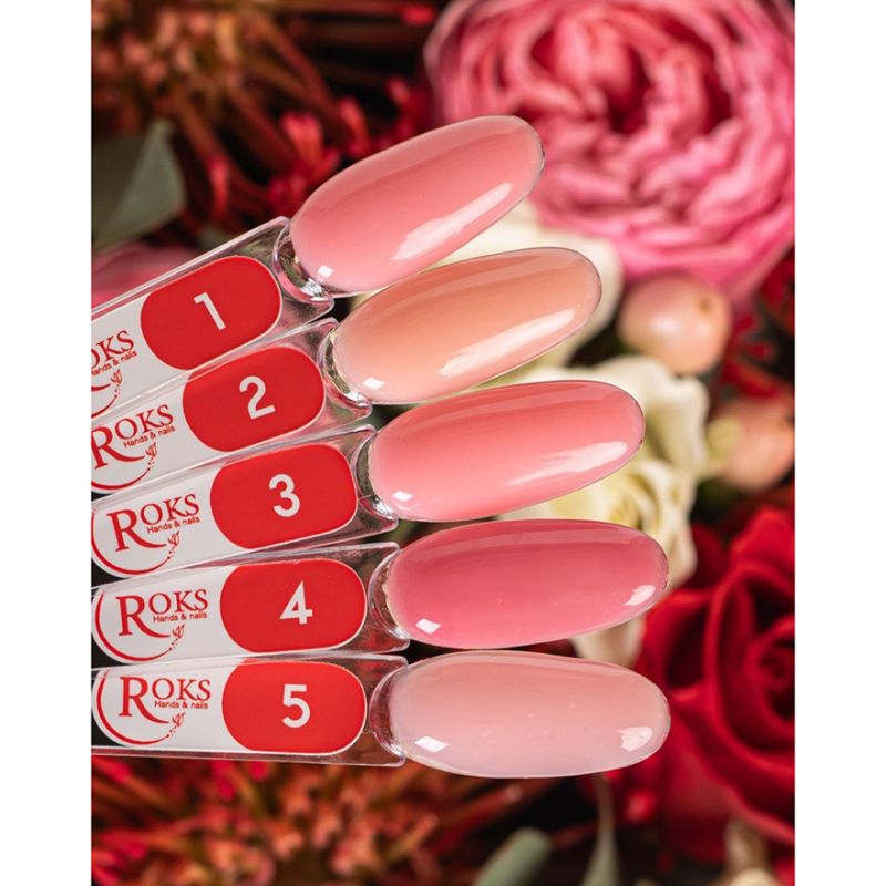 Roks Гель для ногтей Builder Gel №4 пион (pione), 15 мл