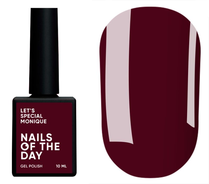 Nails Of The Day Gel polish Let's special Monique (dark plum), 10 ml