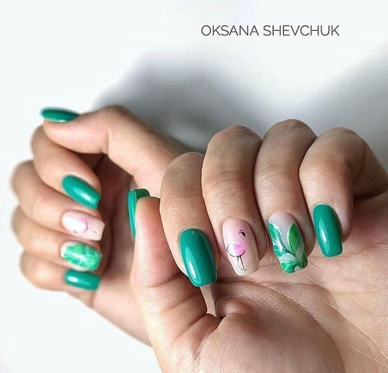Kira Nails gel varnish No. 078 (green, enamel), 6 ml