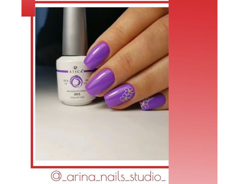 Atica Iris GPM21 gel-varnish (poisonous purple, enamel), 7.5 ml