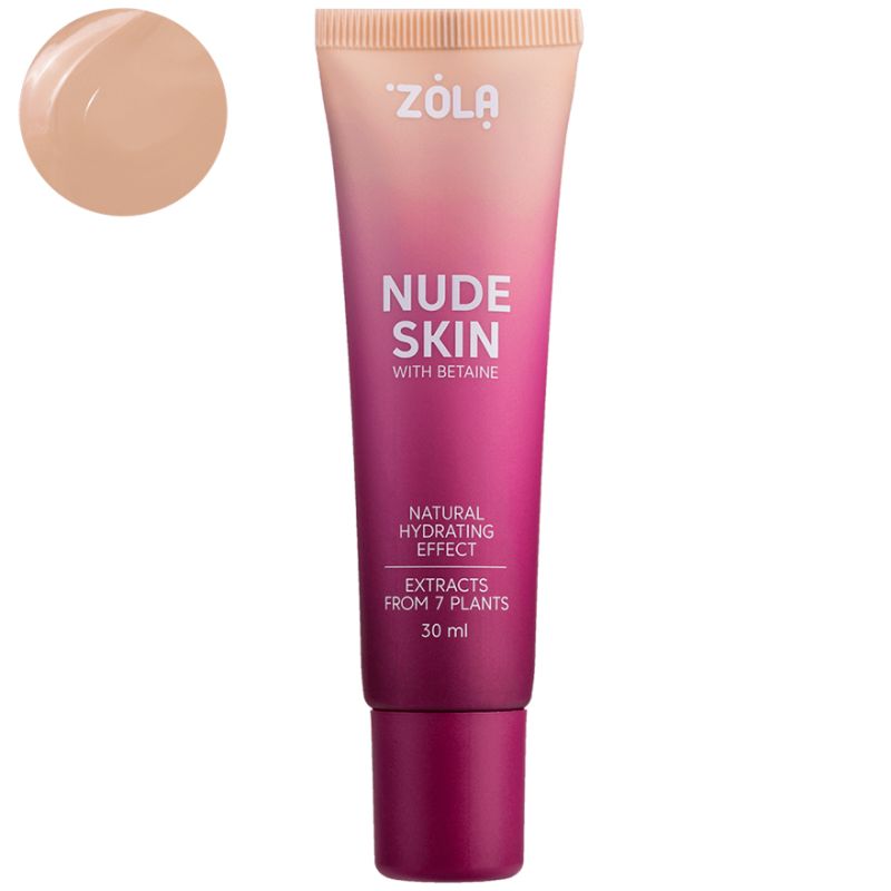 ZOLA Тональная основа NUDE SKIN 03 Tan, 30 мл