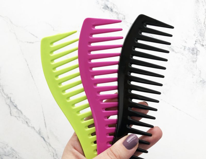 EUROstil Combined comb for fuchsia hairstyle modeling